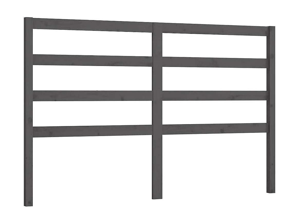 Kopfteil für Bett | Bett-Kopfteil Grau 166x4x100 cm Massivholz Kiefer -MN733274