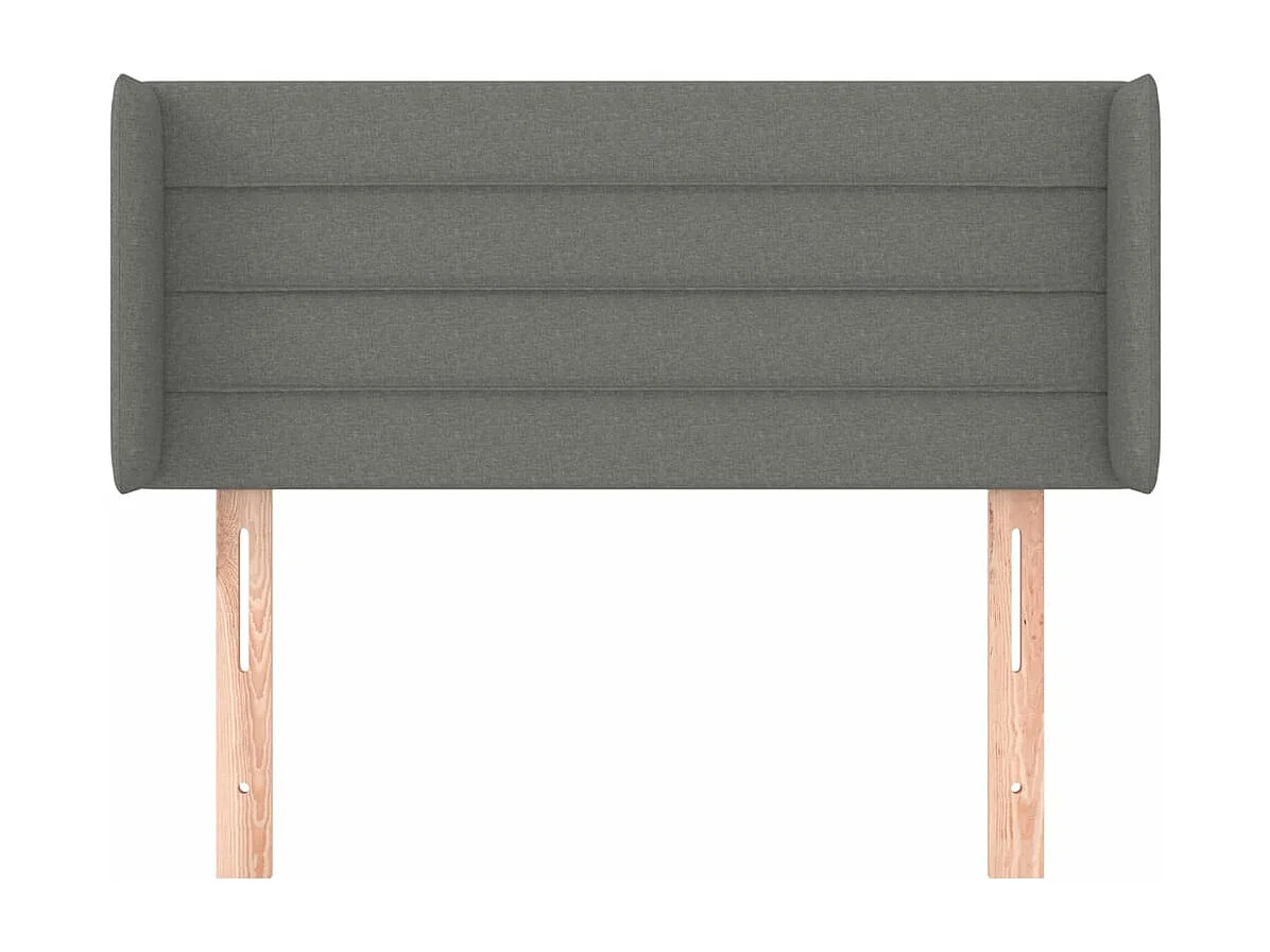 Kopfteil für Bett | Bett-Kopfteil mit Ohren Dunkelgrau 103x16x78/88 cm Stoff -MN625964