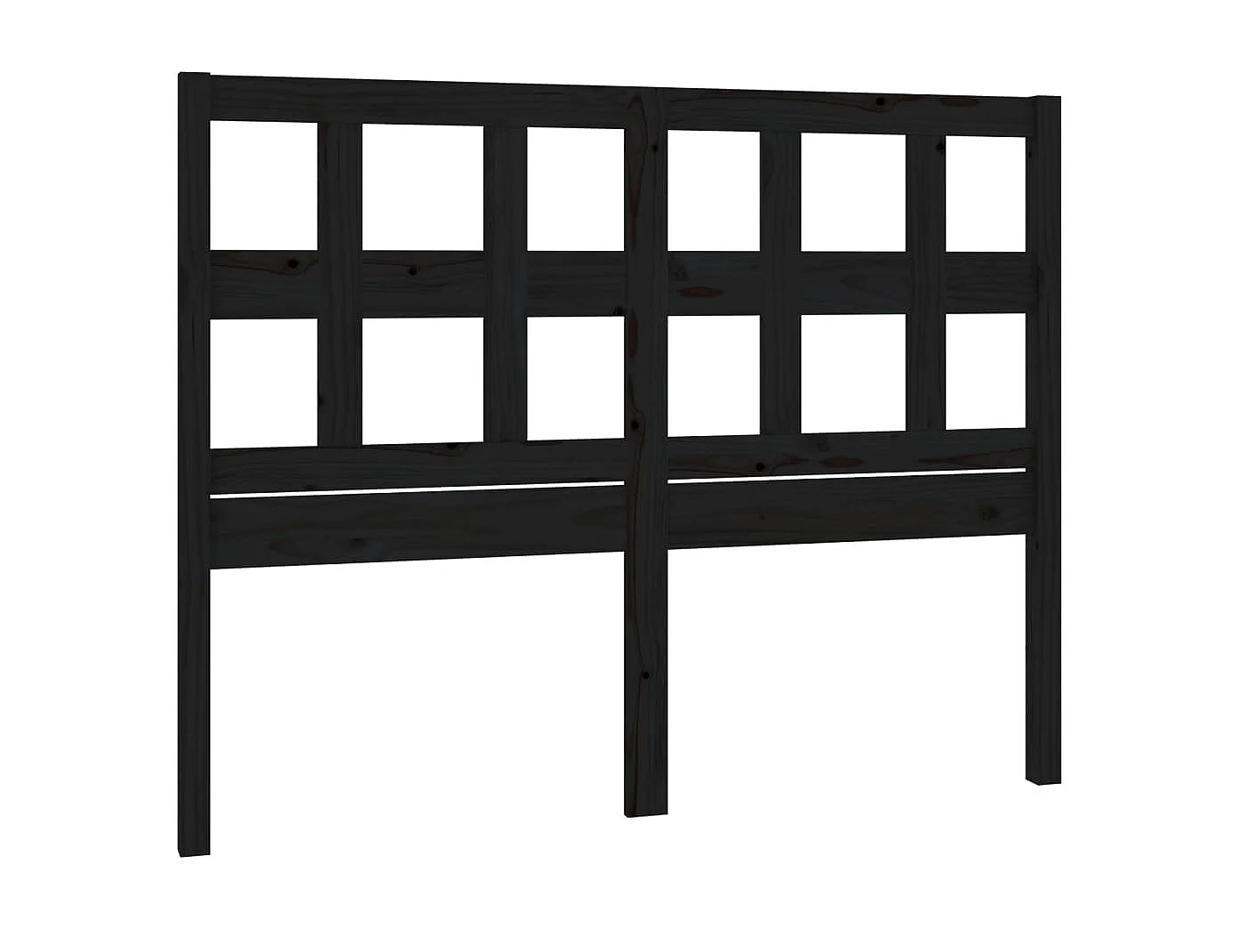 Kopfteil für Bett | Bett-Kopfteil Schwarz 165,5x4x100 cm Massivholz Kiefer -MN832850