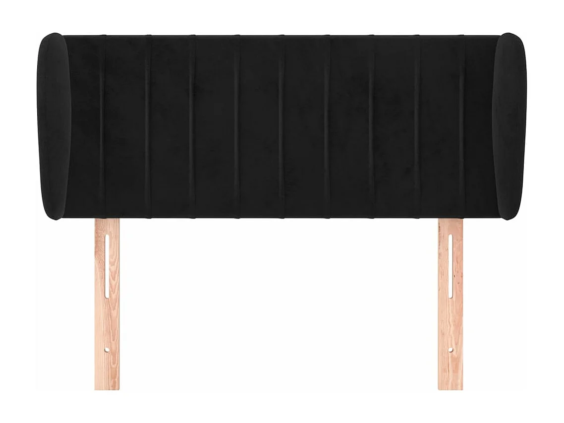 Kopfteil für Bett | Bett-Kopfteil mit Ohren Schwarz 83x23x78/88 cm Samt -MN349823