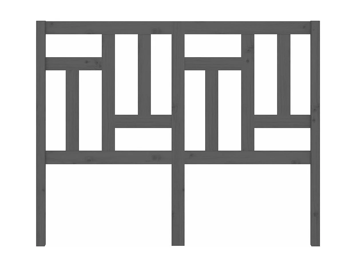 Kopfteil für Bett | Bett-Kopfteil Grau 205,5x4x100 cm Massivholz Kiefer -MN485926