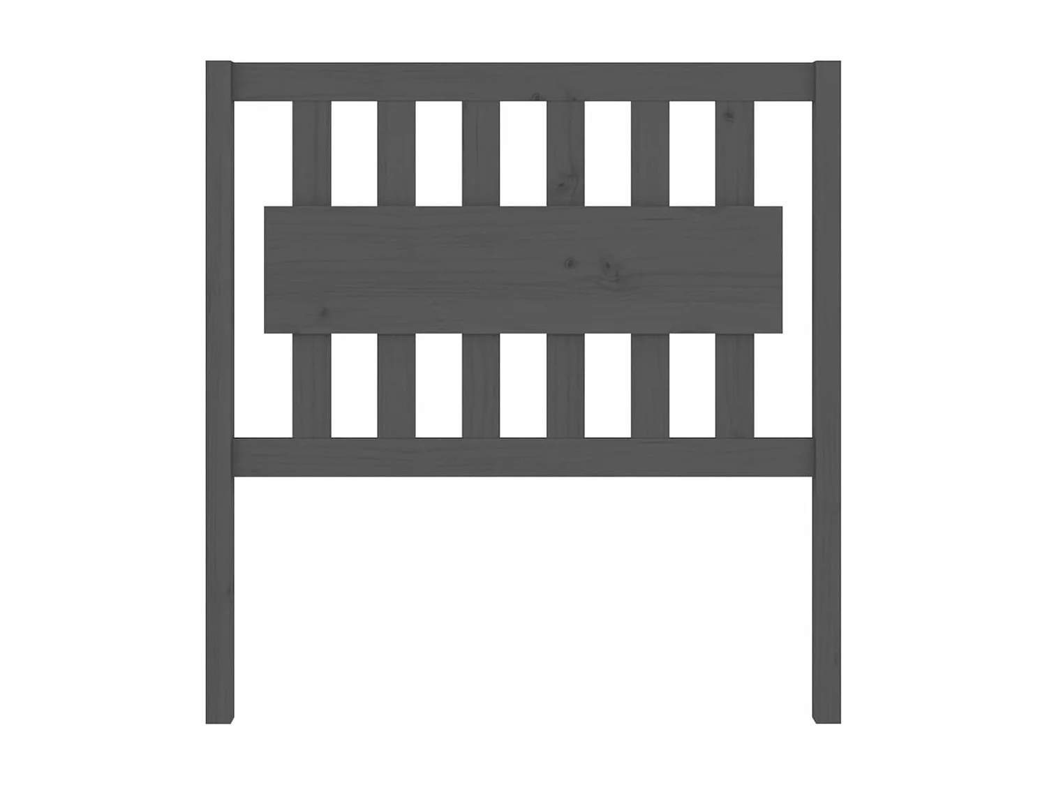 Kopfteil für Bett | Bett-Kopfteil Grau 95,5x4x100 cm Massivholz Kiefer -MN404990