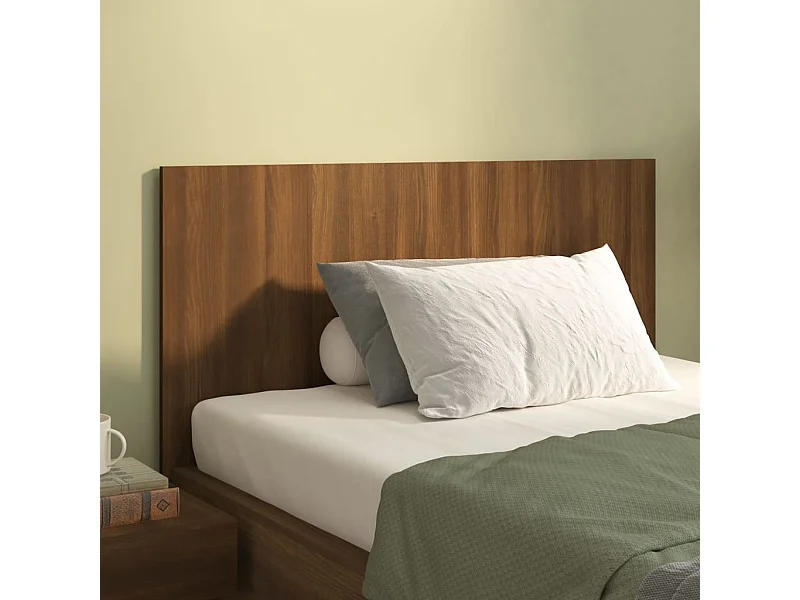 Kopfteil für Bett | Bett-Kopfteil Braun Eichen-Optik 120x1,5x80 cm Holzwerkstoff -MN910587