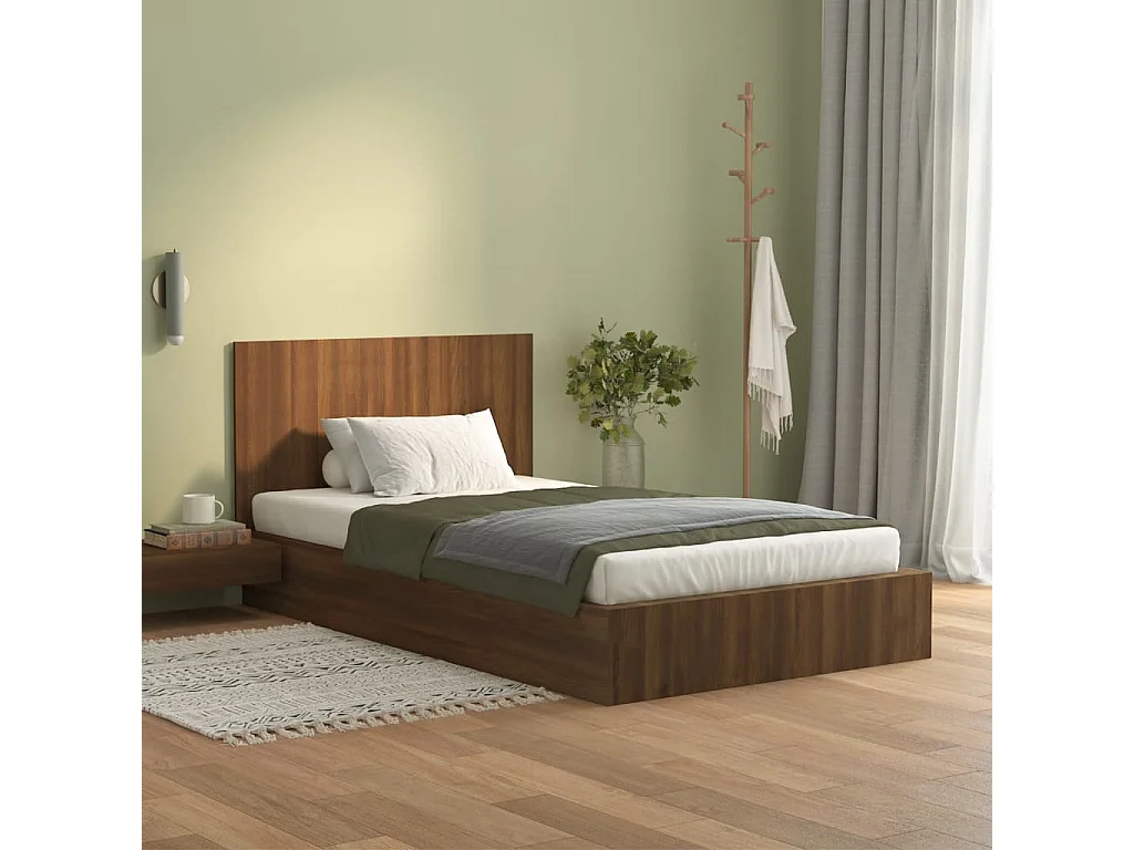 Kopfteil für Bett | Bett-Kopfteil Braun Eichen-Optik 120x1,5x80 cm Holzwerkstoff -MN910587