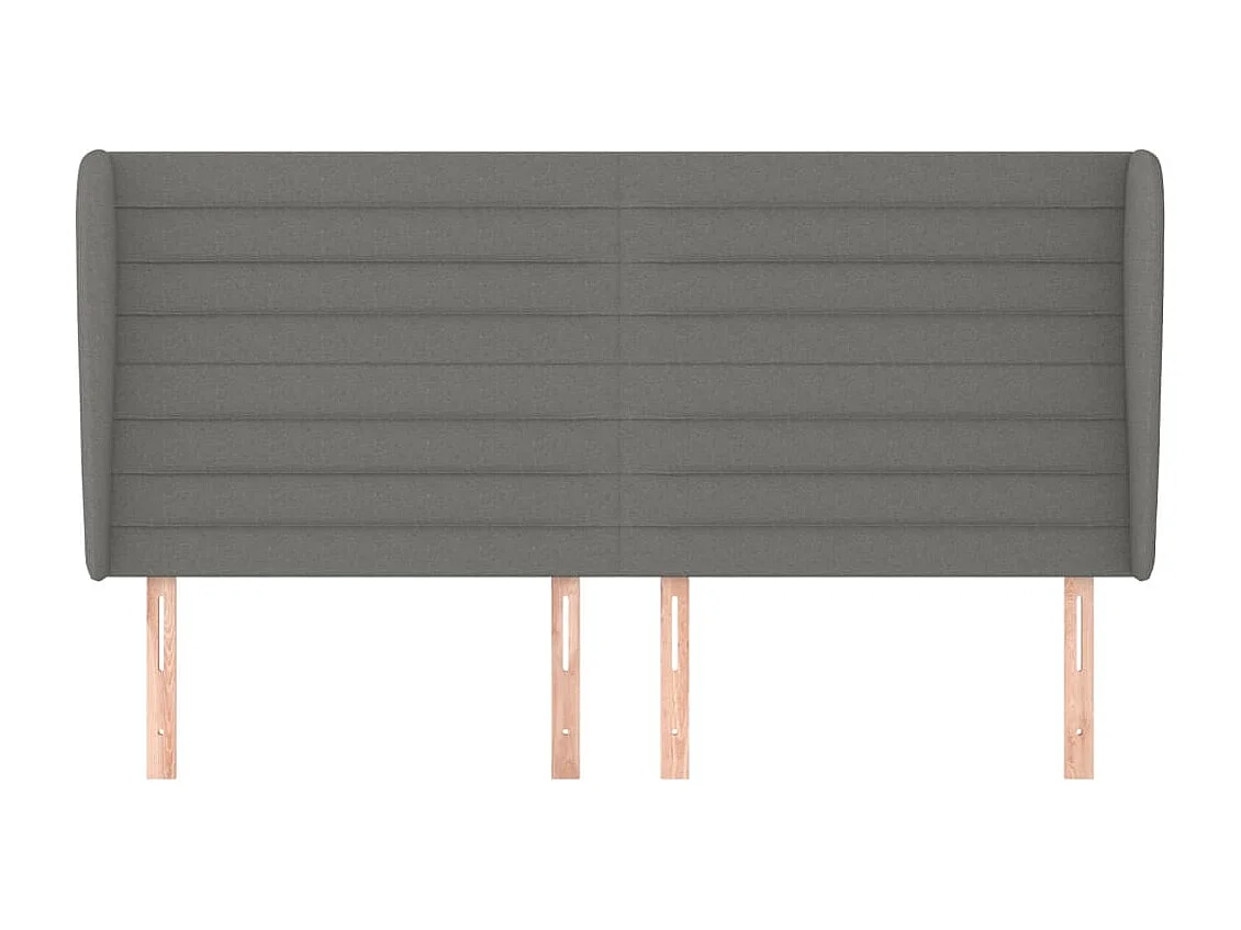 Kopfteil für Bett | Bett-Kopfteil mit Ohren Dunkelgrau 163x23x118/128 cm Stoff -MN548085