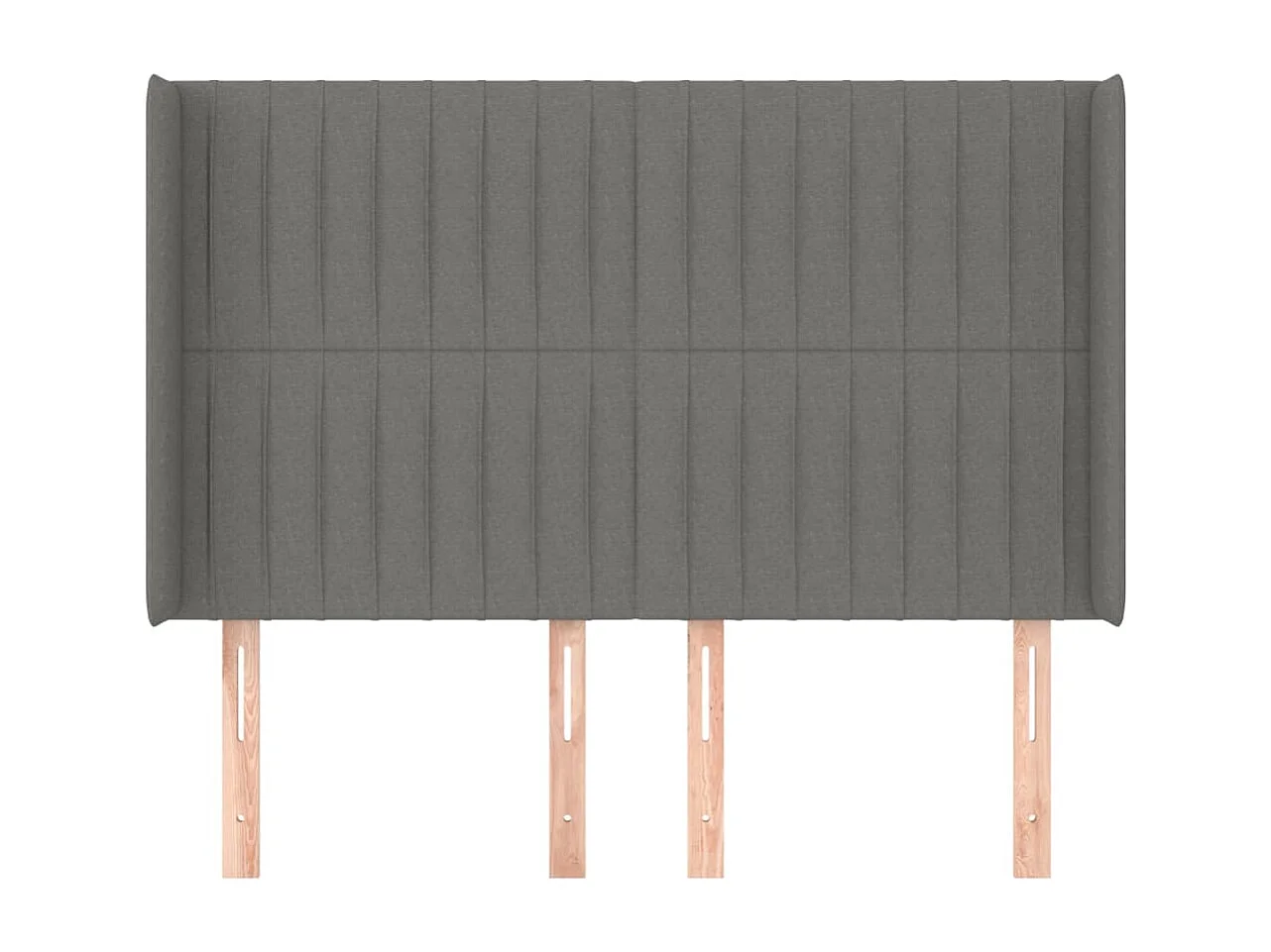 Kopfteil für Bett | Bett-Kopfteil mit Ohren Dunkelgrau 147x16x118/128 cm Stoff -MN960924