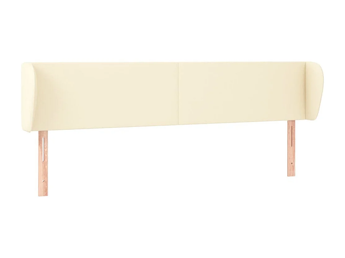 Kopfteil für Bett | Bett-Kopfteil mit Ohren Creme 163x23x78/88 cm Kunstleder -MN201517