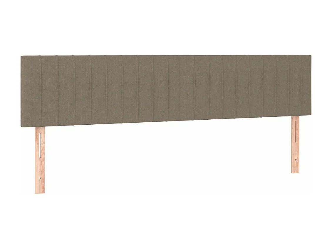 LED - Kopfteil für Bett | Bett-Kopfteil Taupe 200x5x78/88 cm Stoff -MN574133