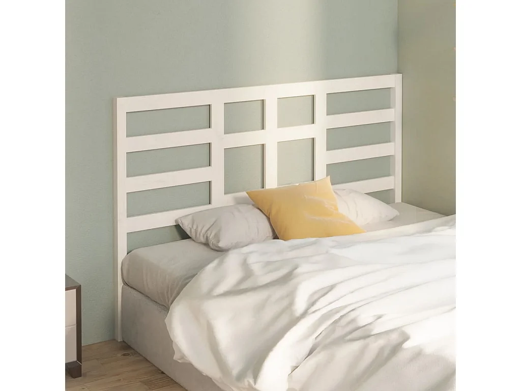 Kopfteil für Bett | Bett-Kopfteil Weiß 166x4x104 cm Massivholz Kiefer -MN574838