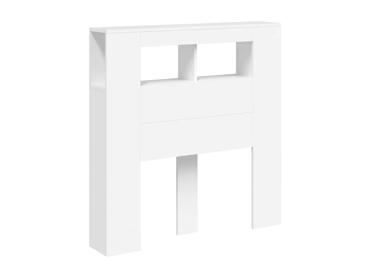 LED-Kopfteil für Bett | Bett-Kopfteil Weiß 100x18,5x103,5 cm Holzwerkstoff -MN801595