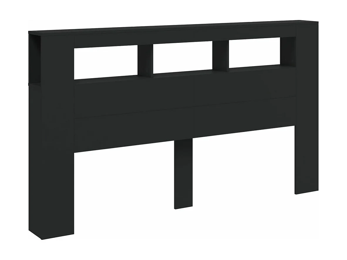 LED-Kopfteil für Bett | Bett-Kopfteil Schwarz 180x18,5x103,5 cm Holzwerkstoff -MN324383