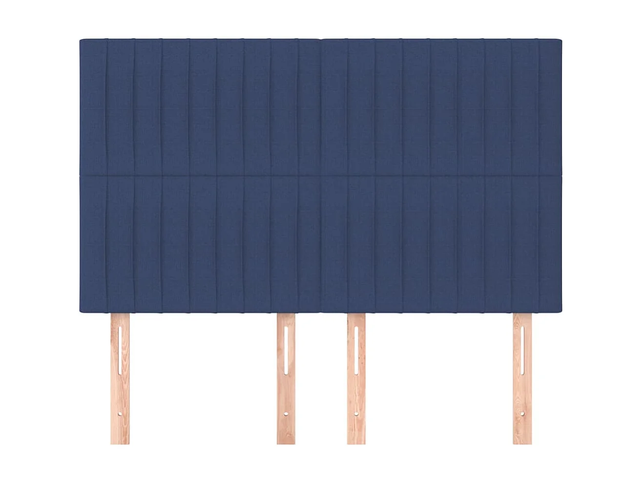 4er Kopfteil für Bett | Bett-Kopfteile Blau 72x5x78/88 cm Stoff -MN930823