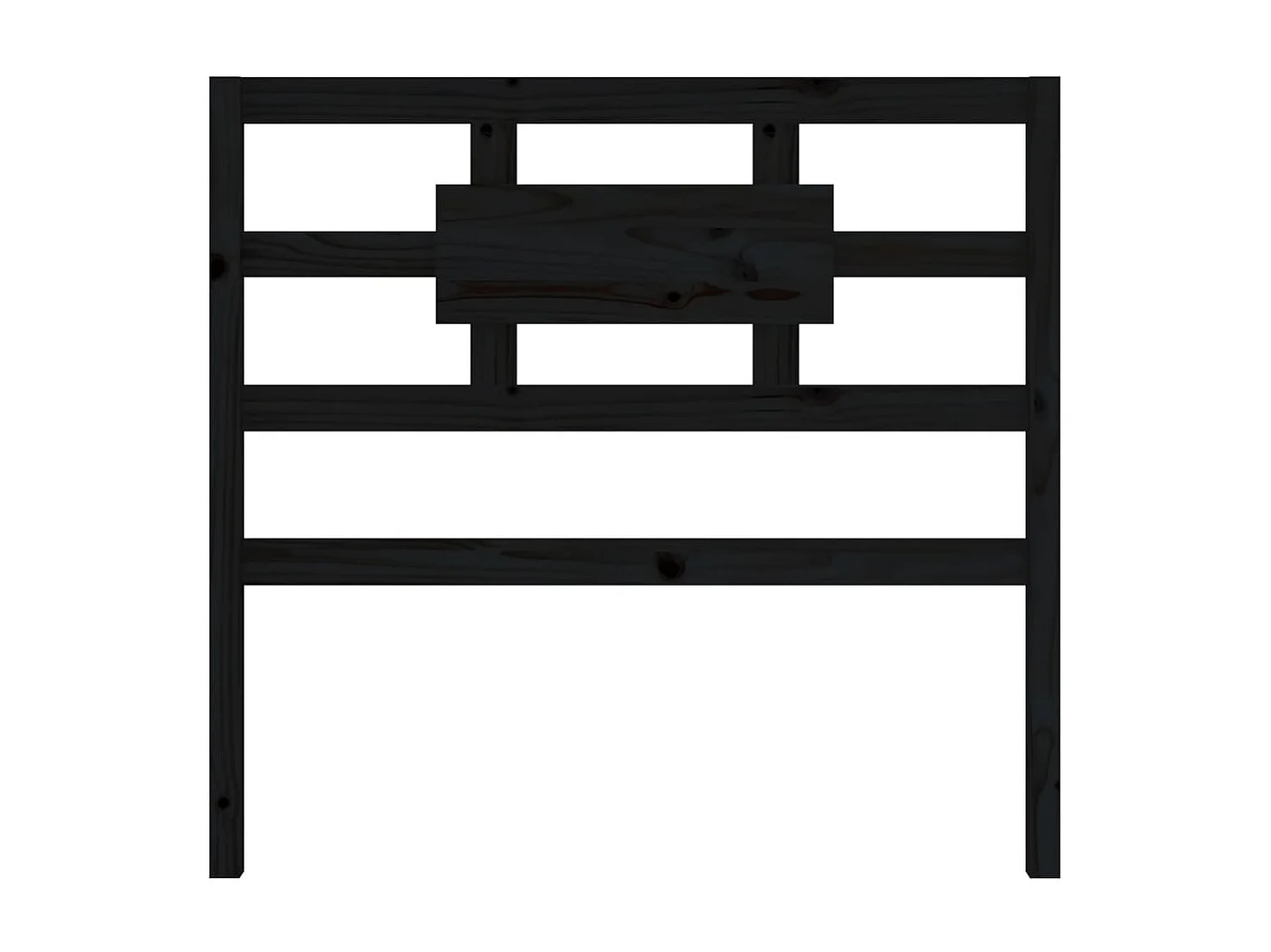 Kopfteil für Bett | Bett-Kopfteil Schwarz 95,5x4x100 cm Massivholz Kiefer -MN651927