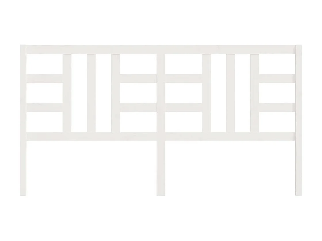 Kopfteil für Bett | Bett-Kopfteil Weiß 206x4x100 cm Massivholz Kiefer -MN885170