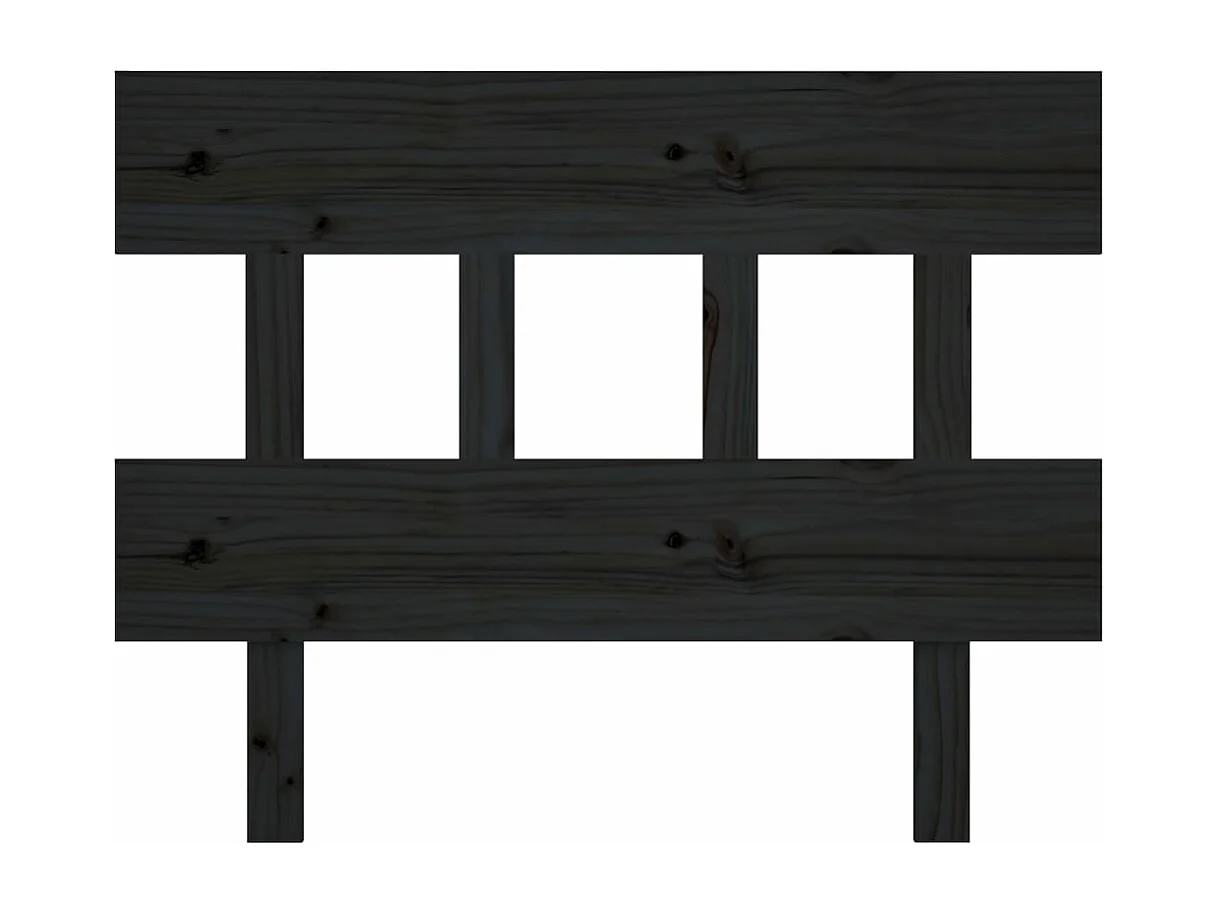 Kopfteil für Bett - Bett-Kopfteil Schwarz 78,5x3x81 cm Massivholz Kiefer -MN605415