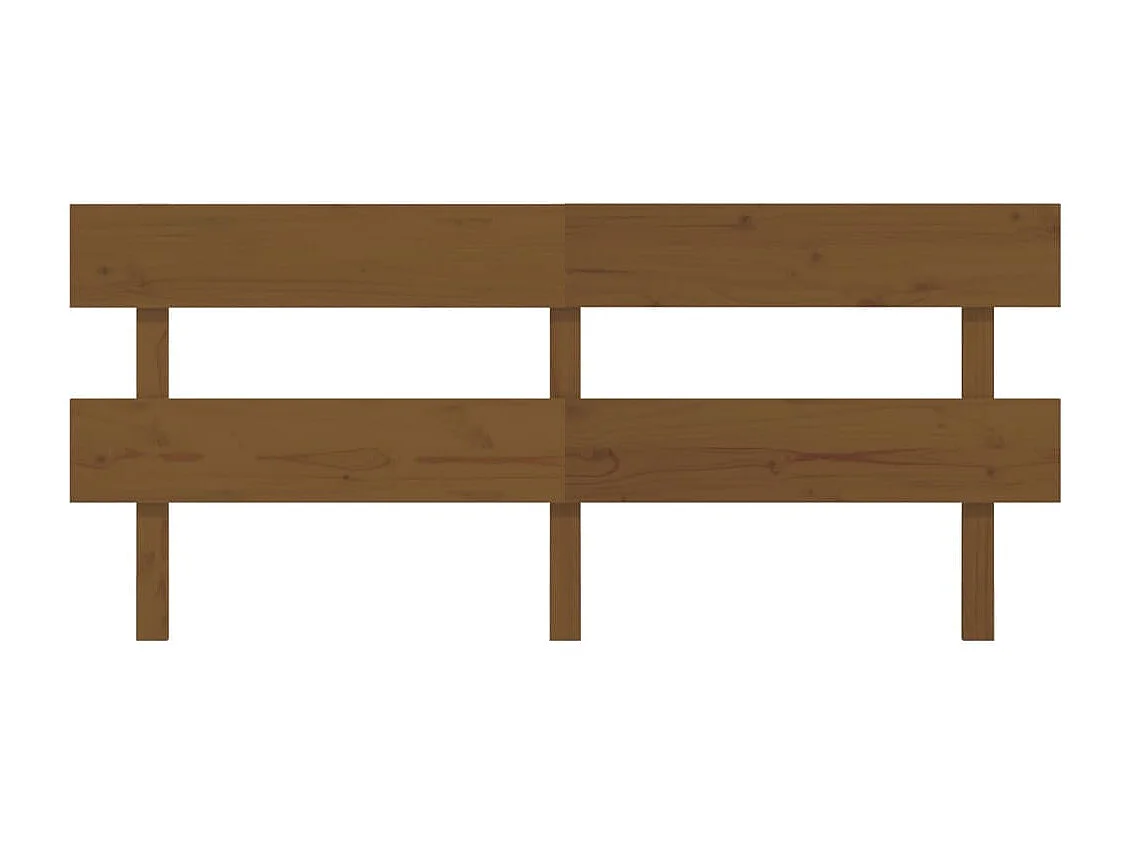 Kopfteil für Bett | Bett-Kopfteil Honigbraun 204x3x81 cm Massivholz Kiefer -MN717542