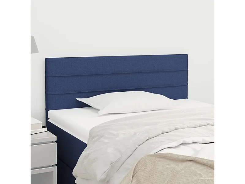 Kopfteil für Bett | Bett-Kopfteil Blau 100x5x78/88 cm Stoff -MN658646