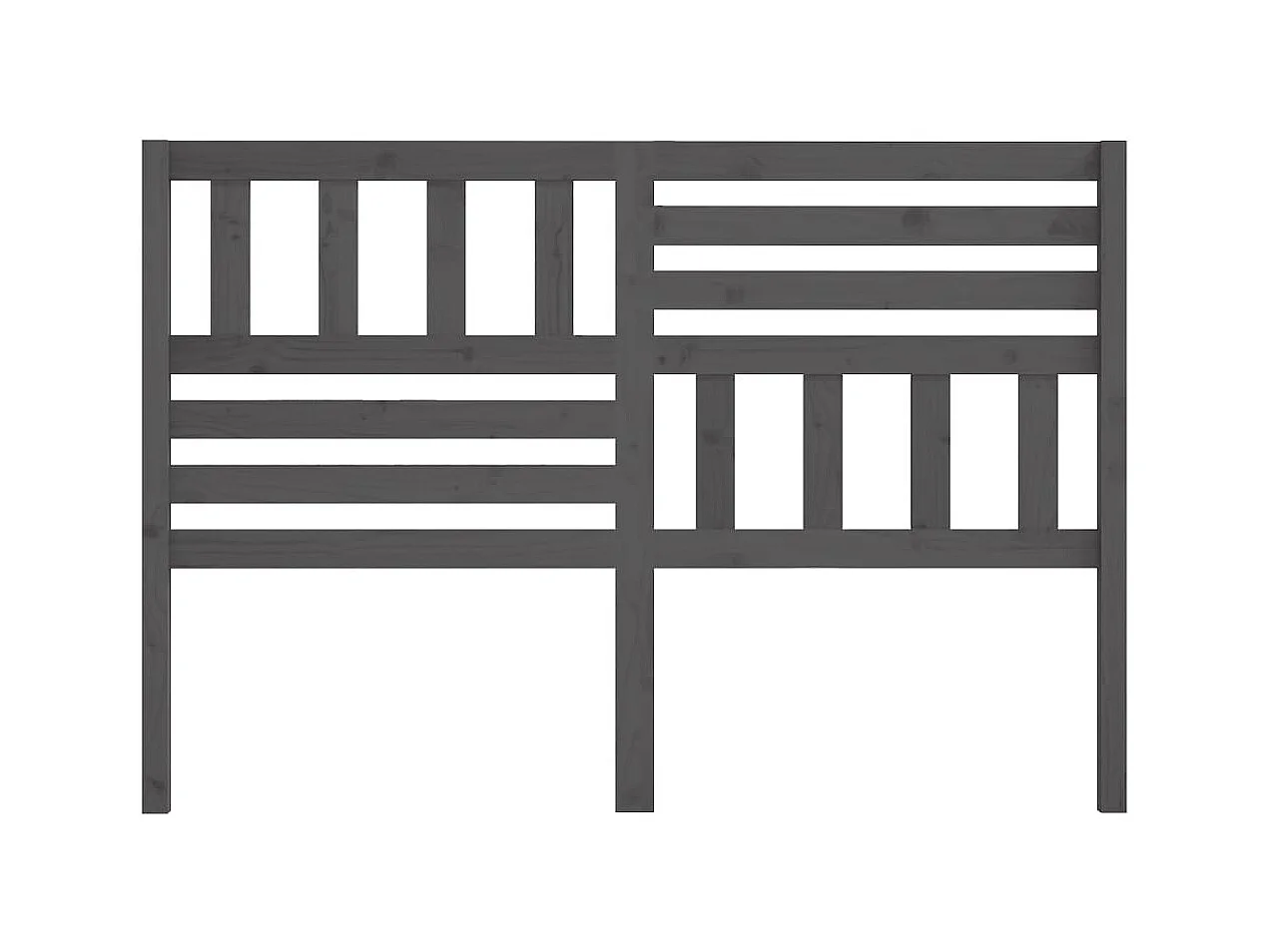 Kopfteil für Bett | Bett-Kopfteil Grau 146x4x100 cm Massivholz Kiefer -MN453987