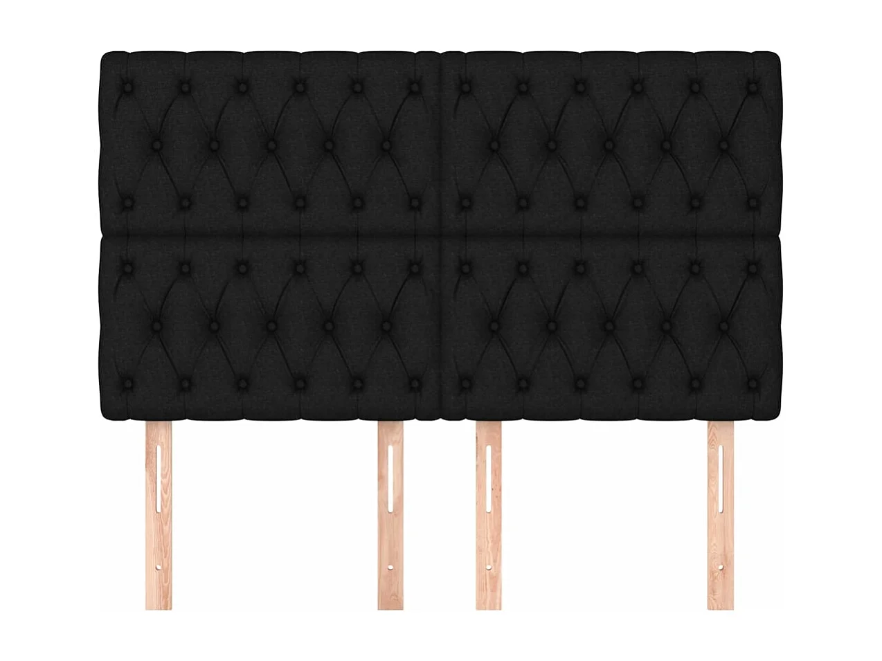 4er Kopfteil für Bett | Bett-Kopfteile Schwarz 72x7x78/88 cm Stoff -MN335931