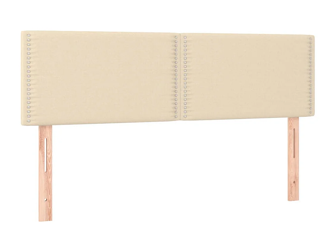 2er Kopfteil für Bett | Bett-Kopfteile Creme 72x5x78/88 cm Stoff -MN212405