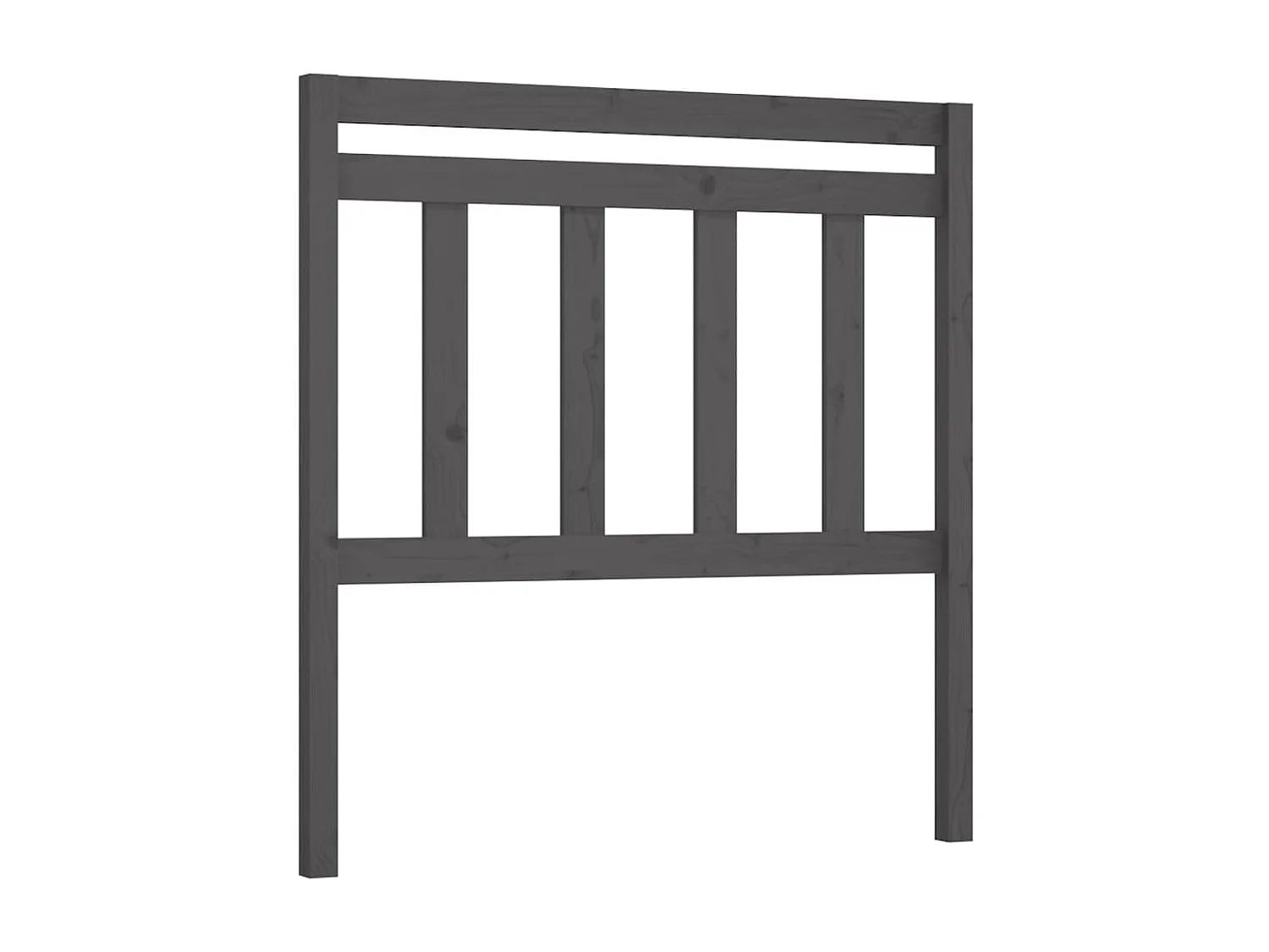 Kopfteil für Bett | Bett-Kopfteil Grau 81x4x100 cm Massivholz Kiefer -MN147335