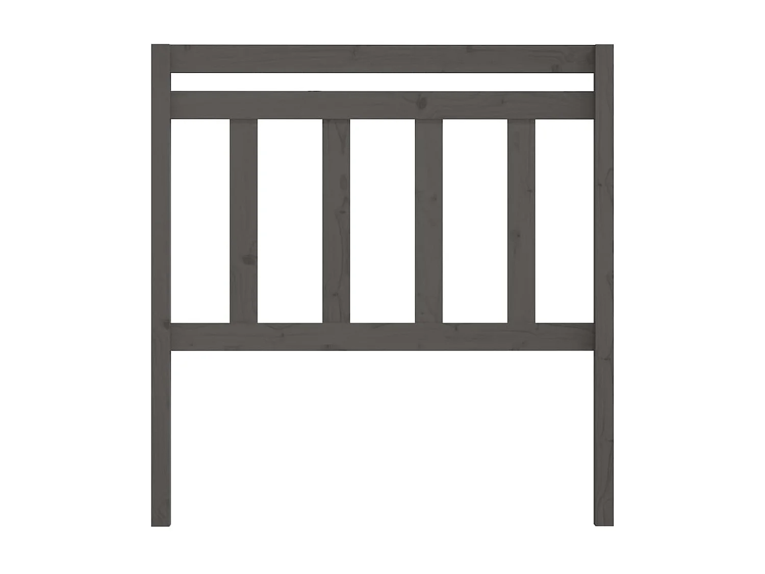 Kopfteil für Bett | Bett-Kopfteil Grau 81x4x100 cm Massivholz Kiefer -MN147335