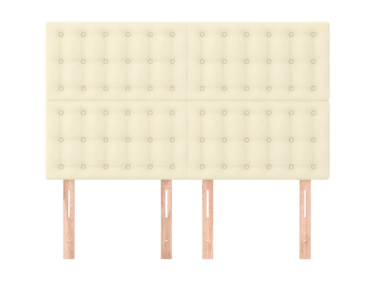 4er Kopfteil für Bett | Bett-Kopfteile Creme 72x5x78/88 cm Kunstleder -MN949165