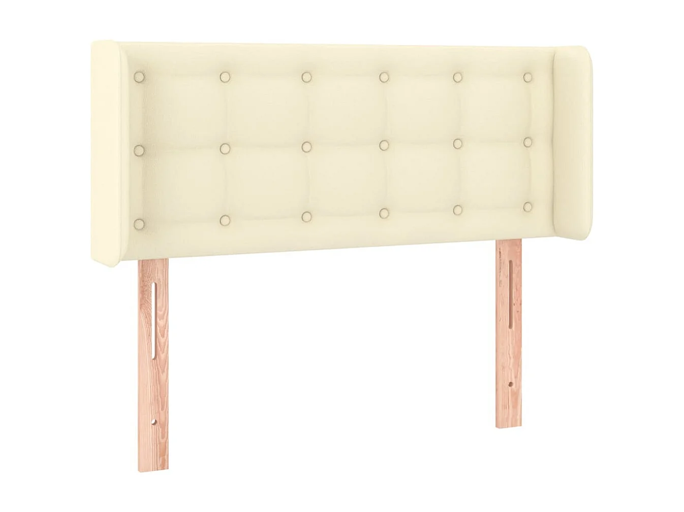Kopfteil für Bett | Bett-Kopfteil mit Ohren Creme 83x16x78/88 cm Kunstleder -MN486739
