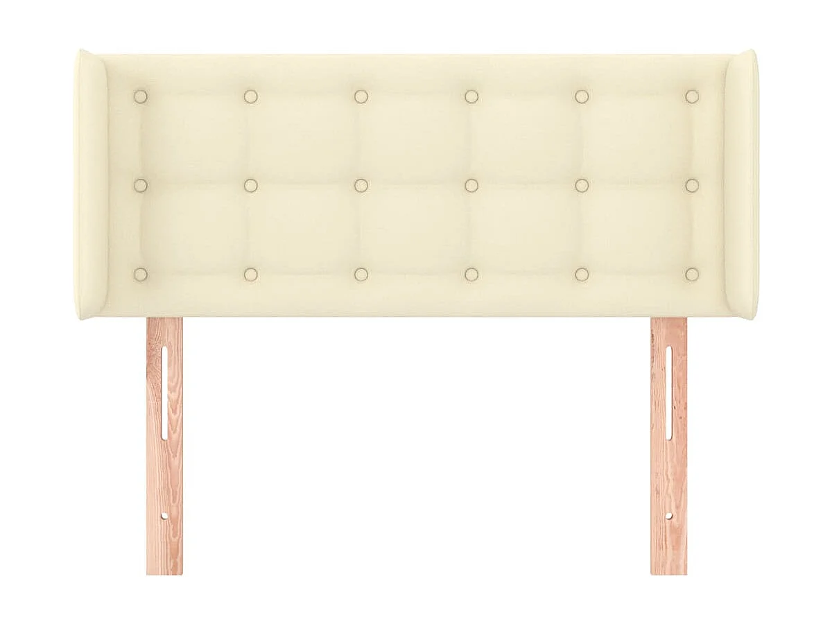 Kopfteil für Bett | Bett-Kopfteil mit Ohren Creme 83x16x78/88 cm Kunstleder -MN486739
