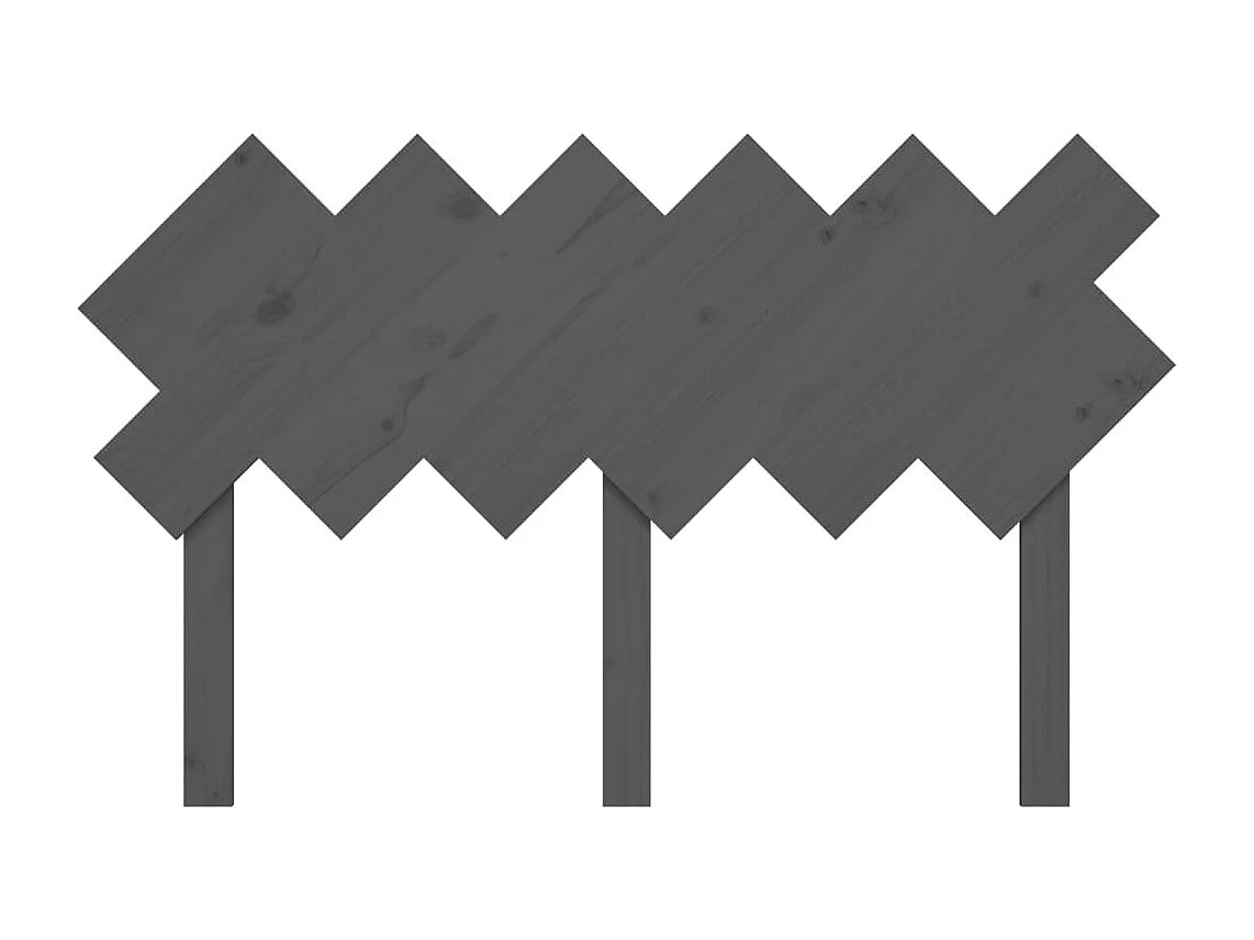 Kopfteil für Bett - Bett-Kopfteil Grau 132x3x81 cm Massivholz Kiefer -MN520146