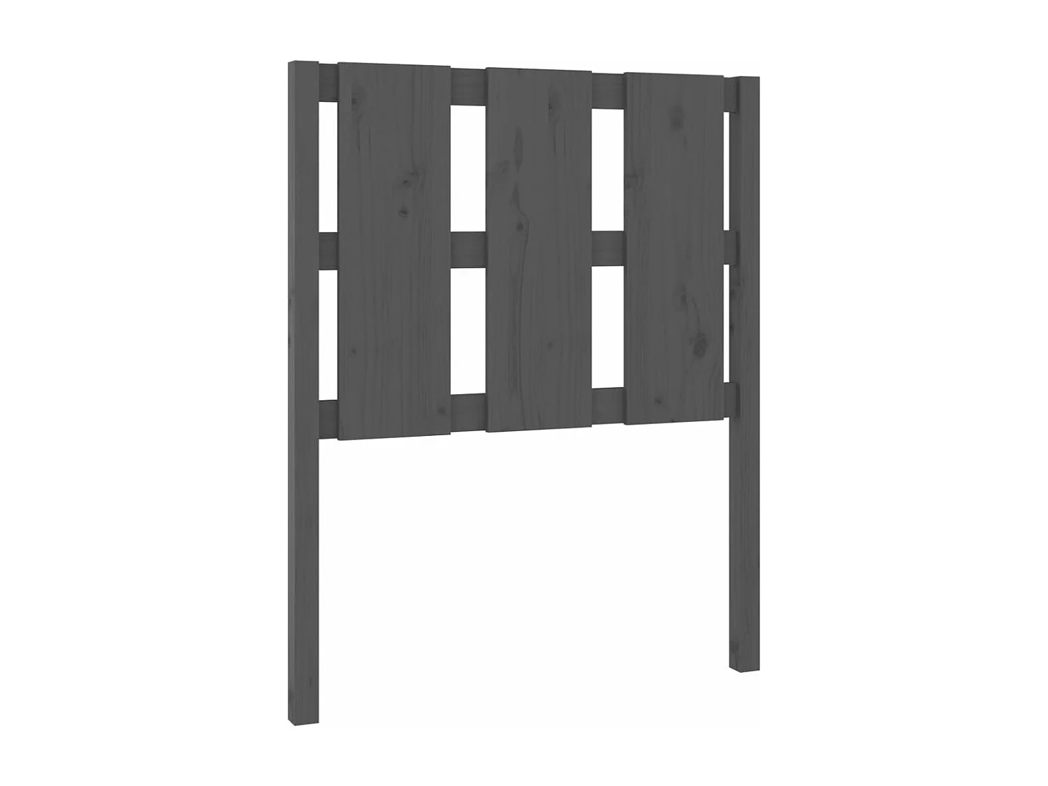 Kopfteil für Bett | Bett-Kopfteil Grau 80,5x4x100 cm Massivholz Kiefer -MN483907