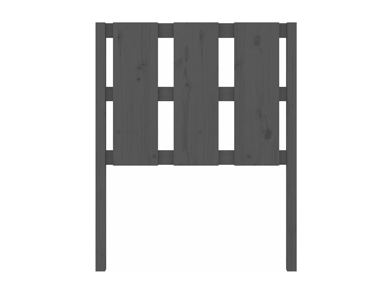 Kopfteil für Bett | Bett-Kopfteil Grau 80,5x4x100 cm Massivholz Kiefer -MN483907