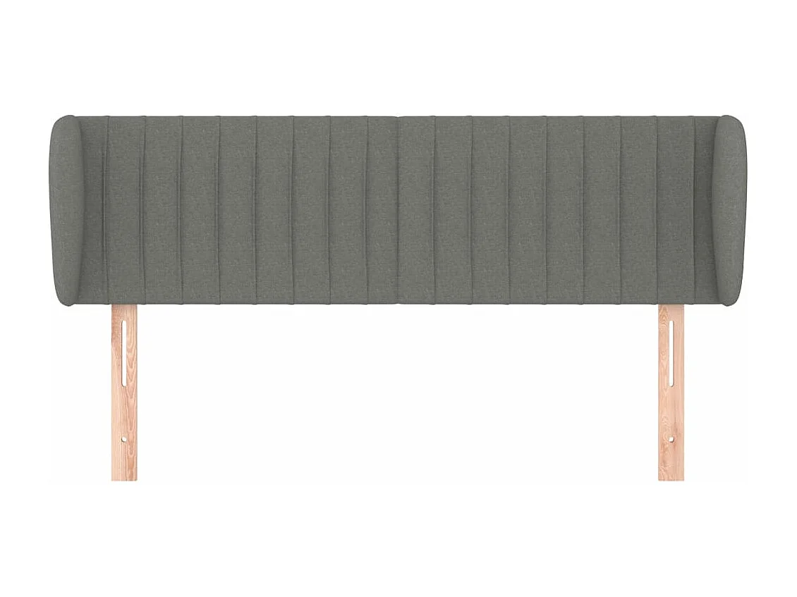 Kopfteil für Bett | Bett-Kopfteil mit Ohren Dunkelgrau 147x23x78/88 cm Stoff -MN641092