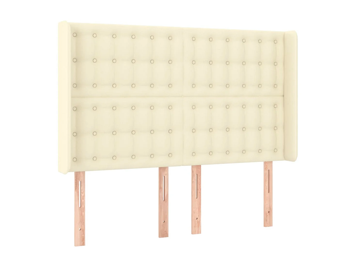 Kopfteil für Bett | Bett-Kopfteil mit Ohren Creme 147x16x118/128 cm Kunstleder -MN938380