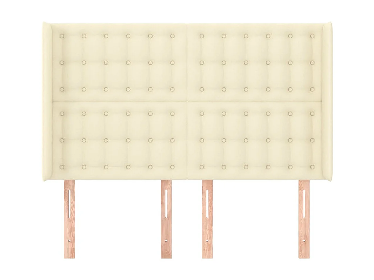 Kopfteil für Bett | Bett-Kopfteil mit Ohren Creme 147x16x118/128 cm Kunstleder -MN938380