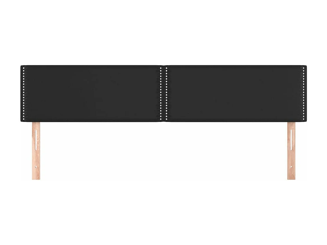 2er Kopfteil für Bett | Bett-Kopfteile Schwarz 90x5x78/88 cm Kunstleder -MN111925