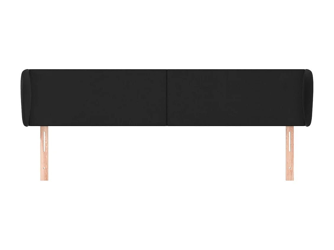 Kopfteil für Bett | Bett-Kopfteil mit Ohren Schwarz 163x23x78/88 cm Kunstleder -MN379208