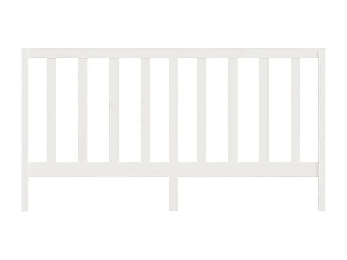 Kopfteil für Bett | Bett-Kopfteil Weiß 206x4x100 cm Massivholz Kiefer -MN122929