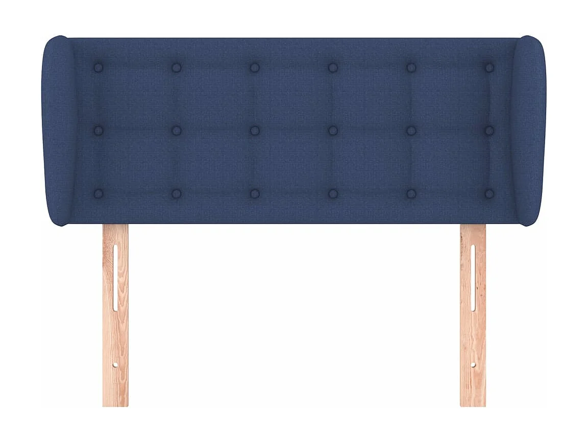 Kopfteil für Bett | Bett-Kopfteil mit Ohren Blau 83x23x78/88 cm Stoff -MN736771