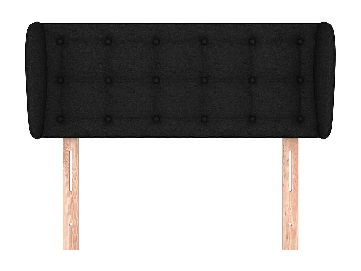 Kopfteil für Bett | Bett-Kopfteil mit Ohren Schwarz 103x23x78/88 cm Stoff -MN616148
