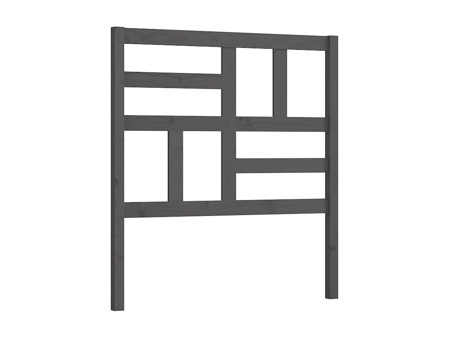 Kopfteil für Bett - Bett-Kopfteil Grau 96x4x104 cm Massivholz Kiefer -MN634110