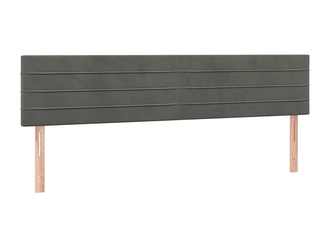 LED - Kopfteil für Bett | Bett-Kopfteil Dunkelgrau 180x5x78/88 cm Samt -MN280291