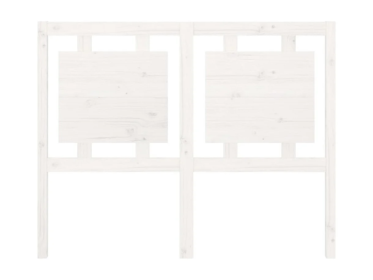 Kopfteil für Bett | Bett-Kopfteil Weiß 125,5x4x100 cm Massivholz Kiefer -MN496388