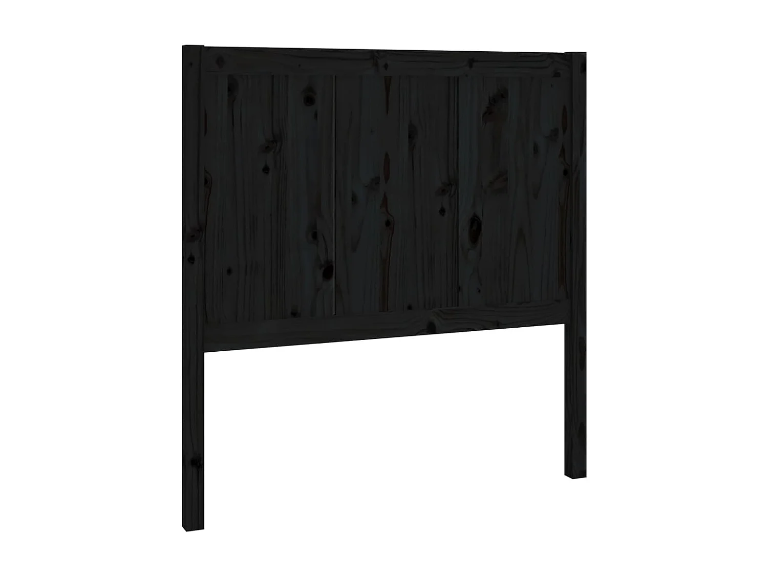 Kopfteil für Bett | Bett-Kopfteil Schwarz 95,5x4x100 cm Massivholz Kiefer -MN503064