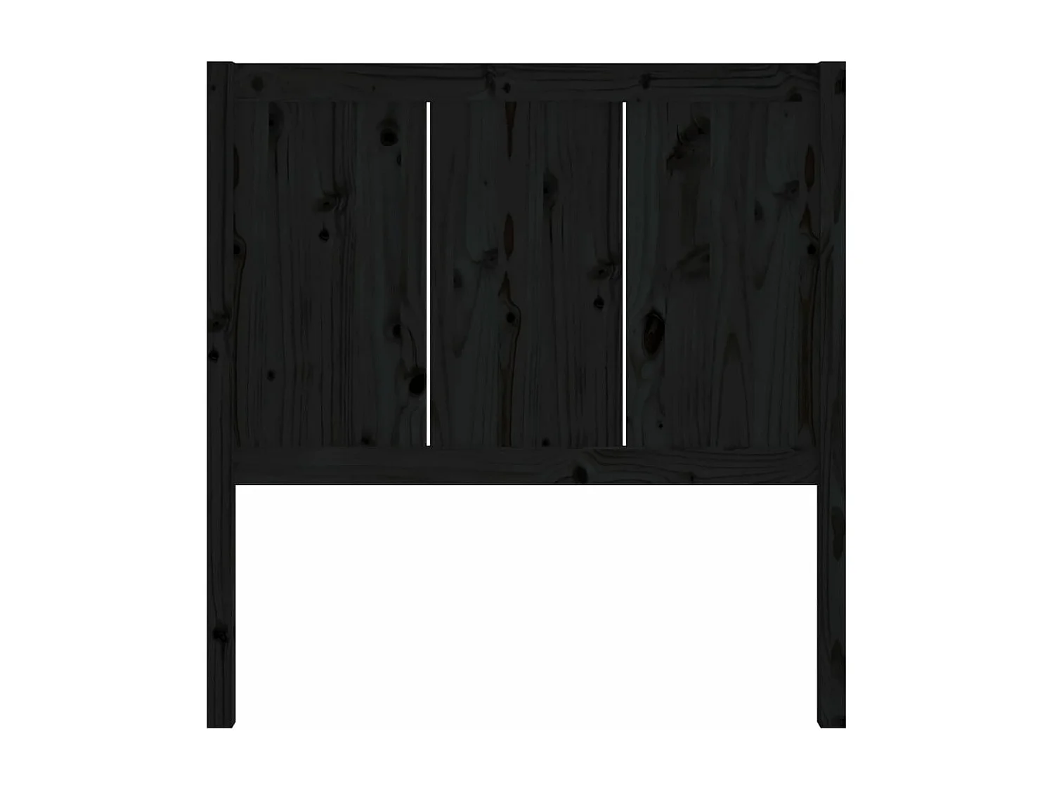 Kopfteil für Bett | Bett-Kopfteil Schwarz 95,5x4x100 cm Massivholz Kiefer -MN503064