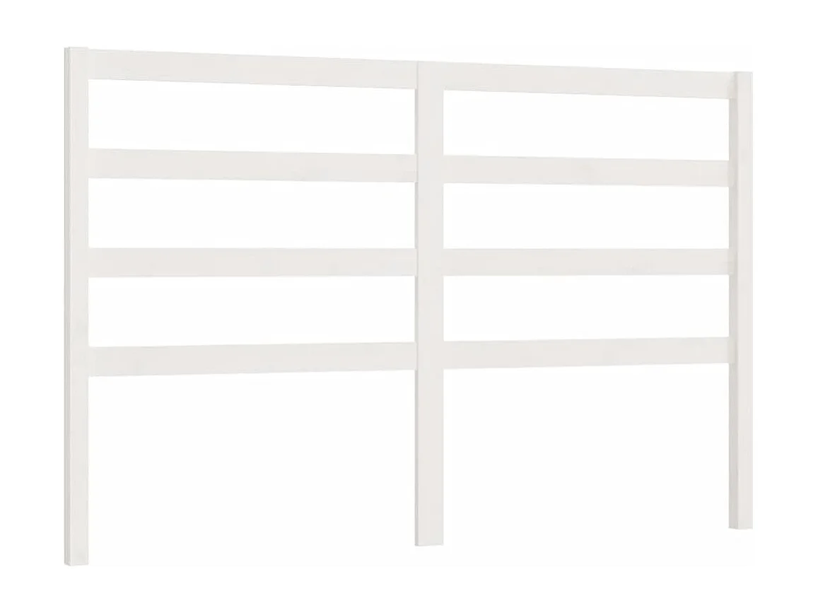 Kopfteil für Bett | Bett-Kopfteil Weiß 126x4x100 cm Massivholz Kiefer -MN132588