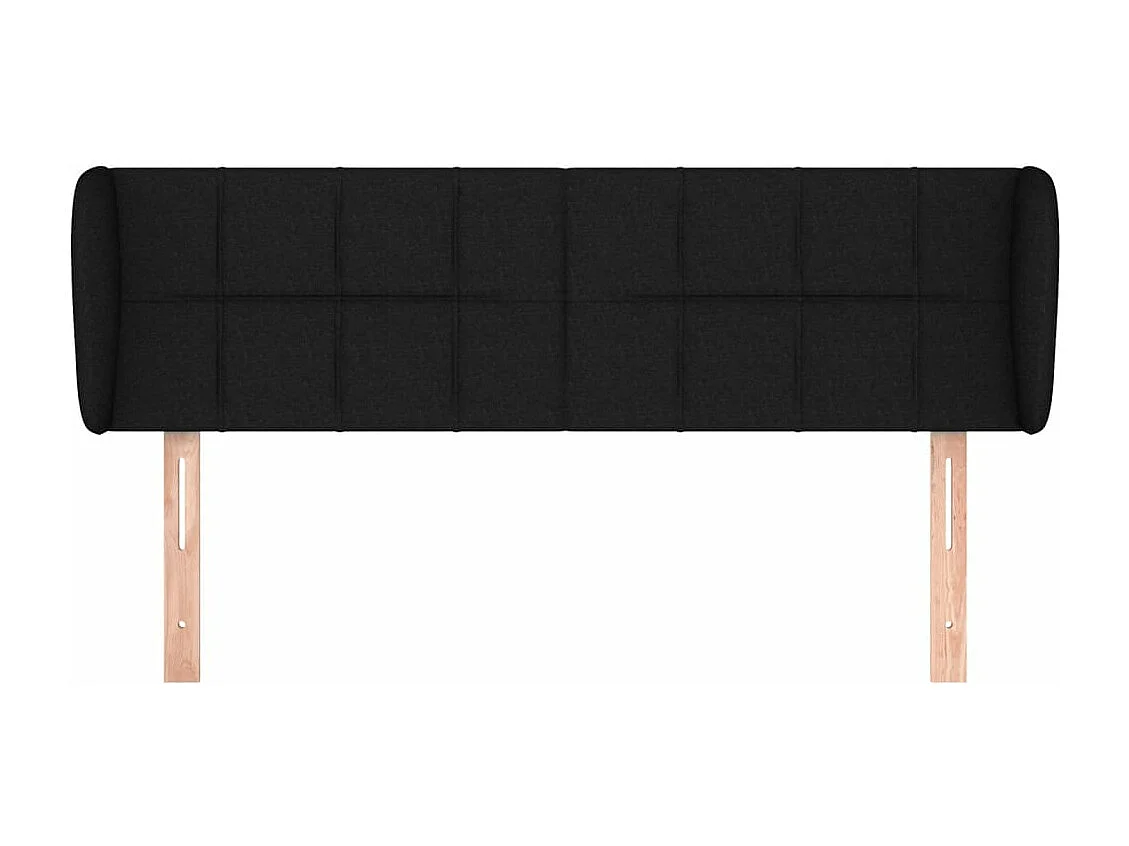 Kopfteil für Bett | Bett-Kopfteil mit Ohren Schwarz 147x23x78/88 cm Stoff -MN235573