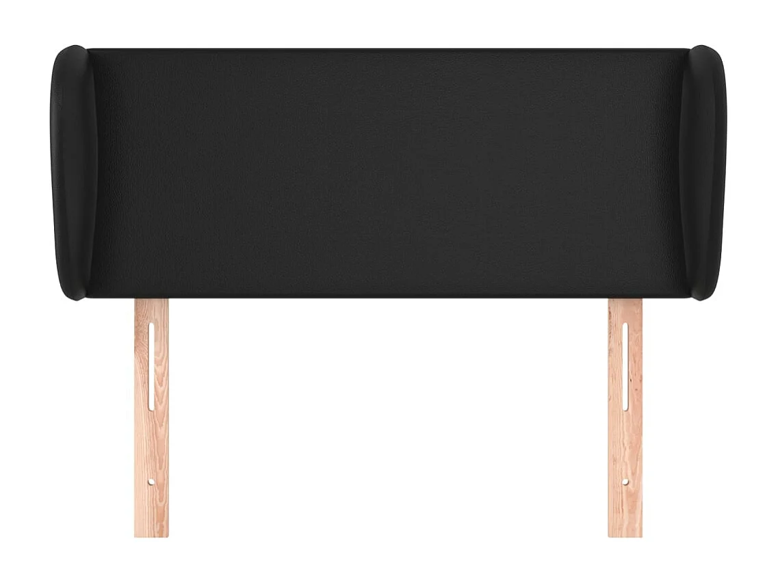 Kopfteil für Bett | Bett-Kopfteil mit Ohren Schwarz 83x23x78/88 cm Kunstleder -MN653272