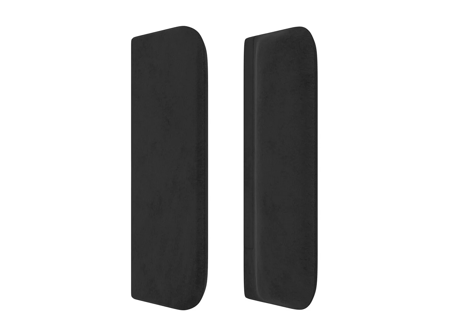 Kopfteil für Bett | Bett-Kopfteil mit Ohren Schwarz 203x16x78/88 cm Samt -MN155642