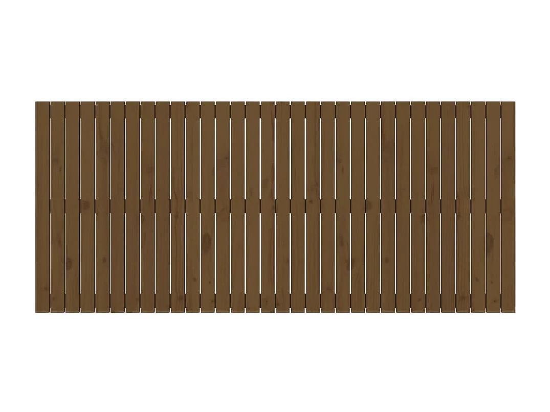 Wand-Kopfteil für Bett | Bett-Kopfteil Honigbraun 204x3x90 cm Massivholz Kiefer -MN229118